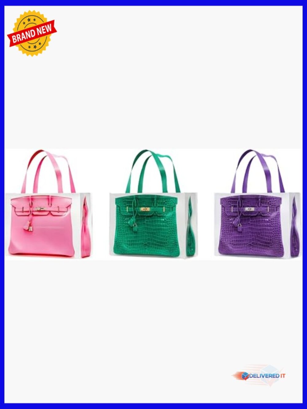 Chic Tote Bag Set - 3 Pack Reusable Shopping Totes Jumbo Waterproof Tote